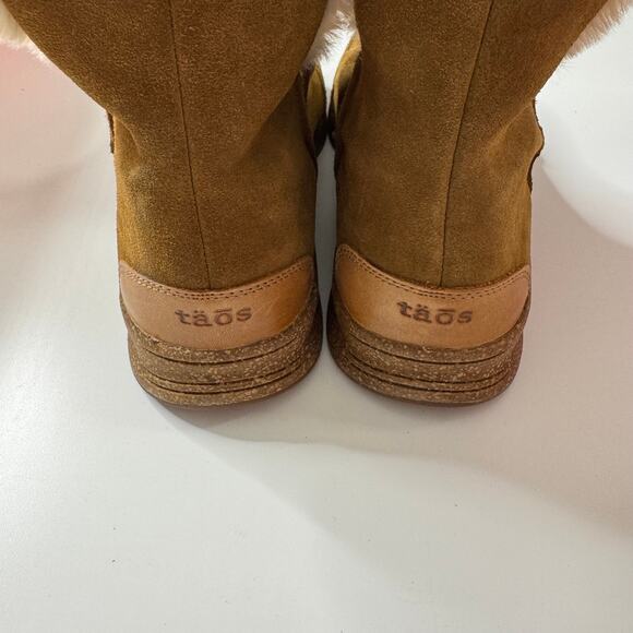 TAOS Future Mid Boots Suede Lined Faux Fur Brown 10 - Picture 5 of 8